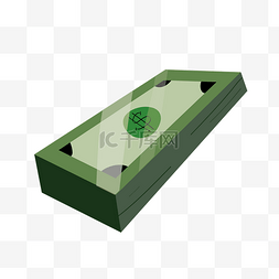 绿色的金融纸币插画