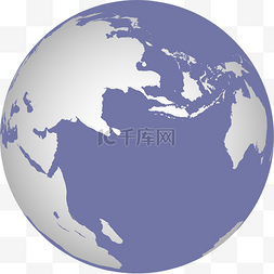 蓝色地球线条素材图