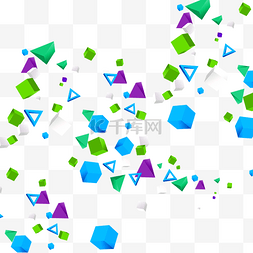 立体彩色几何图案图片_创意立体彩色几何图案素材元素