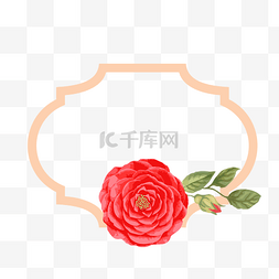 红色女装图片_清新红色花朵花卉边框