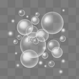 透明泡泡素材图片_梦幻气泡效果元素