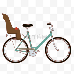宝宝座单车自行车插画