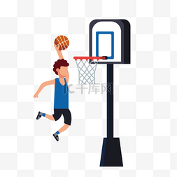 运动海报素材简约图片_矢量篮球运动插画