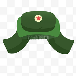  绿色雷锋帽 
