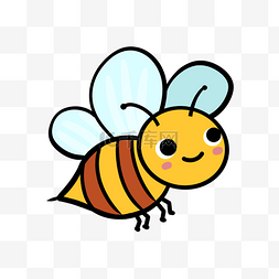 小蜜蜂翅膀图片_可爱的小蜜蜂插图