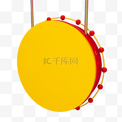 红色喜庆C4D背景板电商促销装饰素
