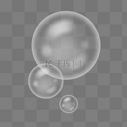 大小不一的圆形图片_白色透明气泡插图