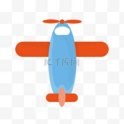 飞机的机翼图片_手绘浅蓝色飞机
