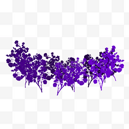 紫色的薰衣草手绘设计图