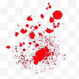 血迹笔刷图片_水彩红色血迹泼墨元素