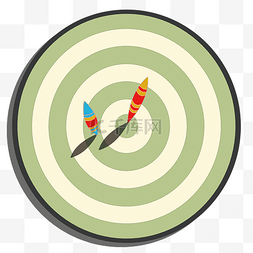 绿色靶子图片_手绘绿色靶子插画