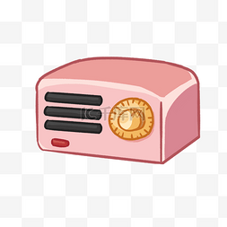 粉色的蓝牙音箱插画