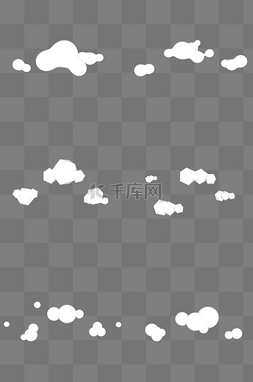 纯色电商图片_C4D立体卡通云朵白云合集