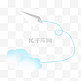 创意纸飞机和云朵免抠PNG素材