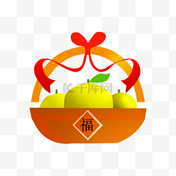 篮子果篮图片福字果篮梨