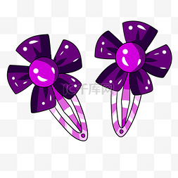 紫色花朵发夹