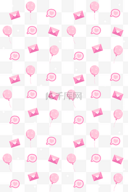 粉色气球爱情底纹