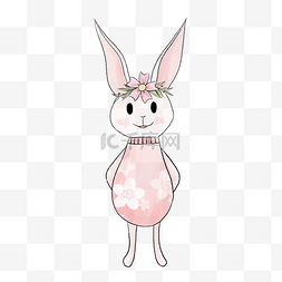 花环图片_带花环的小兔子设计