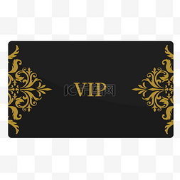 vip卡卡片图片_扁平化VIP会员卡黑卡金卡