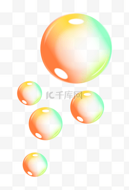 彩色透明的气泡插画