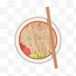 插画舌尖上的美食图片_手绘清汤面条插画