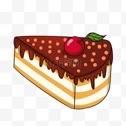 蛋糕装饰小清新图片_奶油水果蛋糕插画