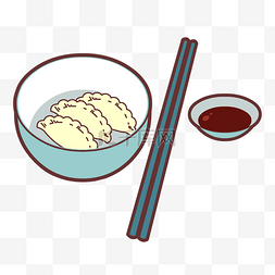 饺子调料图片_ 饺子筷子 