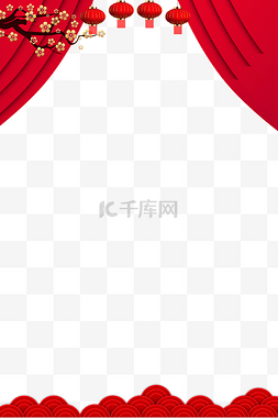 新年海报梅花图片_新年中国风海报边框