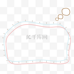 异形边框卡通图片_彩色边框对话框文本框