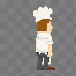 卡通厨师矢量厨师图片_胖胖厨师135度站姿矢量素材
