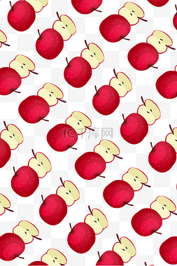 红色的苹果图片_红色的苹果底纹插画
