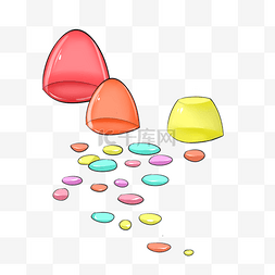 彩色的糖果手绘插画