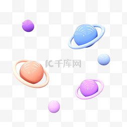 C4D立体卡通快乐星球