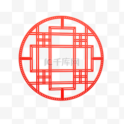 中国风窗户红色图片_立体红色创意装饰