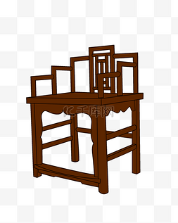 复椅子图片_手绘复古椅子