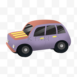 彩色的小汽车插画