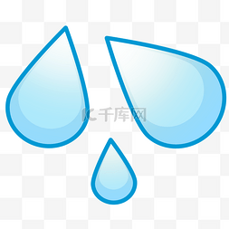水滴透明蓝色水珠