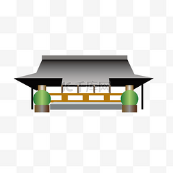 黑色的房屋建筑插画