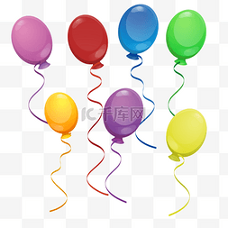 节日卡通彩色漂浮气球