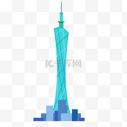 广州解放纪念像图片_漂亮的蓝色广州塔