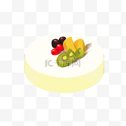 手绘中国风果蔬蛋糕图