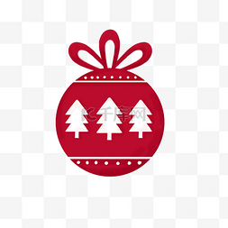 西方麋鹿图片_圣诞节球球红色圣诞树平安夜PNG