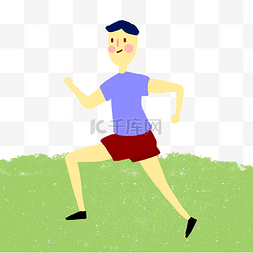 跑步运动健身的男生