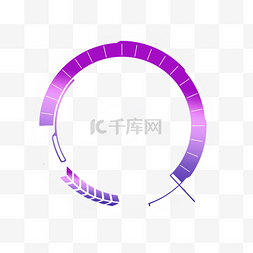 创意紫色圆形边框