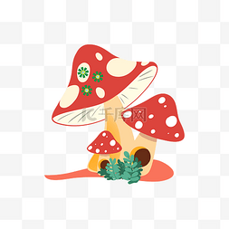 手绘蘑菇png图片_矢量手绘卡通蘑菇