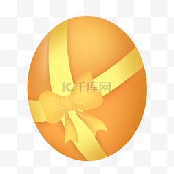 金色椭圆形蝴蝶结彩蛋