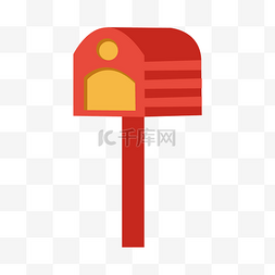 红色烤漆邮箱图片_超级可爱的红色邮箱