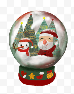 圣诞水晶球水晶球图片_圣诞水晶球