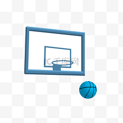 创意投进篮球架的篮球矢量