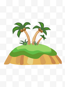 椰子树树木图片_手绘矢量卡通树木